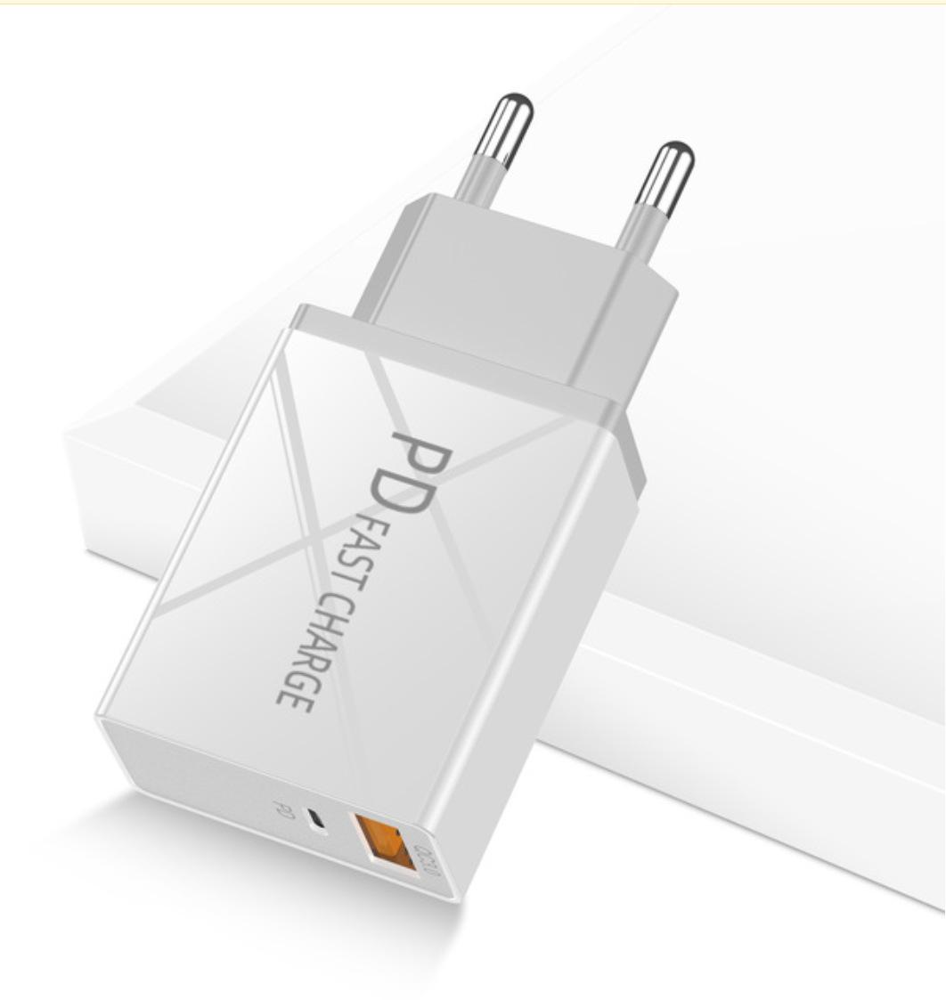 

EuroPD36w Fast Charger with Pd Usb 2-in-1 Charger 36w for IPhone Chargers Fast Charger чорний