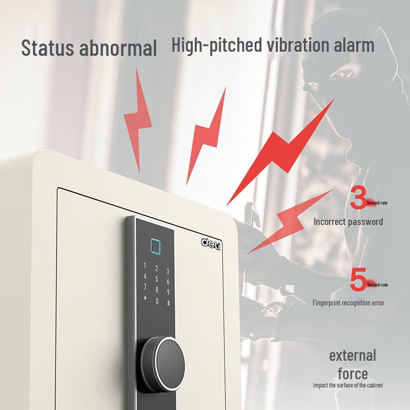 Deli 45CM Fingerprint & Password Security Safe