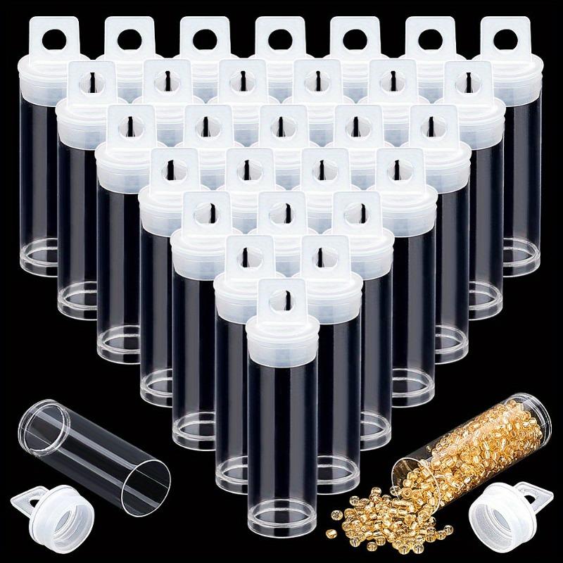 30/60pcs Plastic Bead Containers Bottle for Seed Beads Storage Clear 10ml(0.34fl. Oz) Jewelry Making Display Packaging Supplies