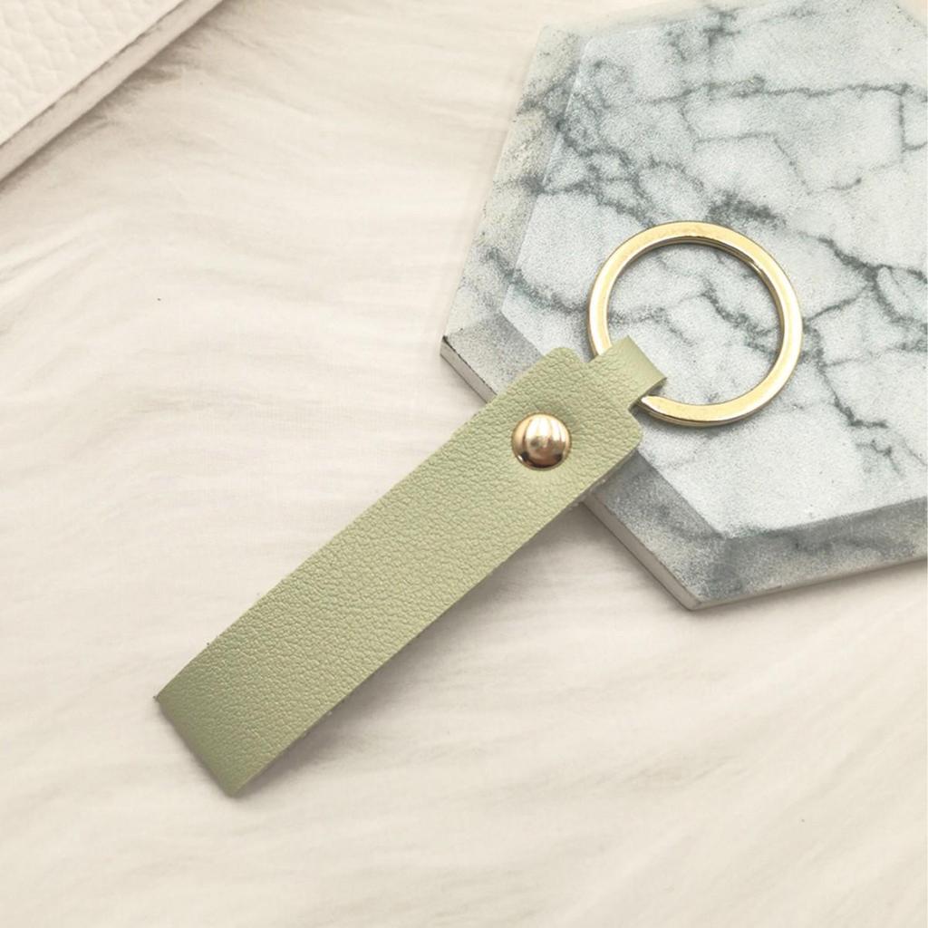 Creative Solid Color PU Leather Keychain | Small Gift for Business