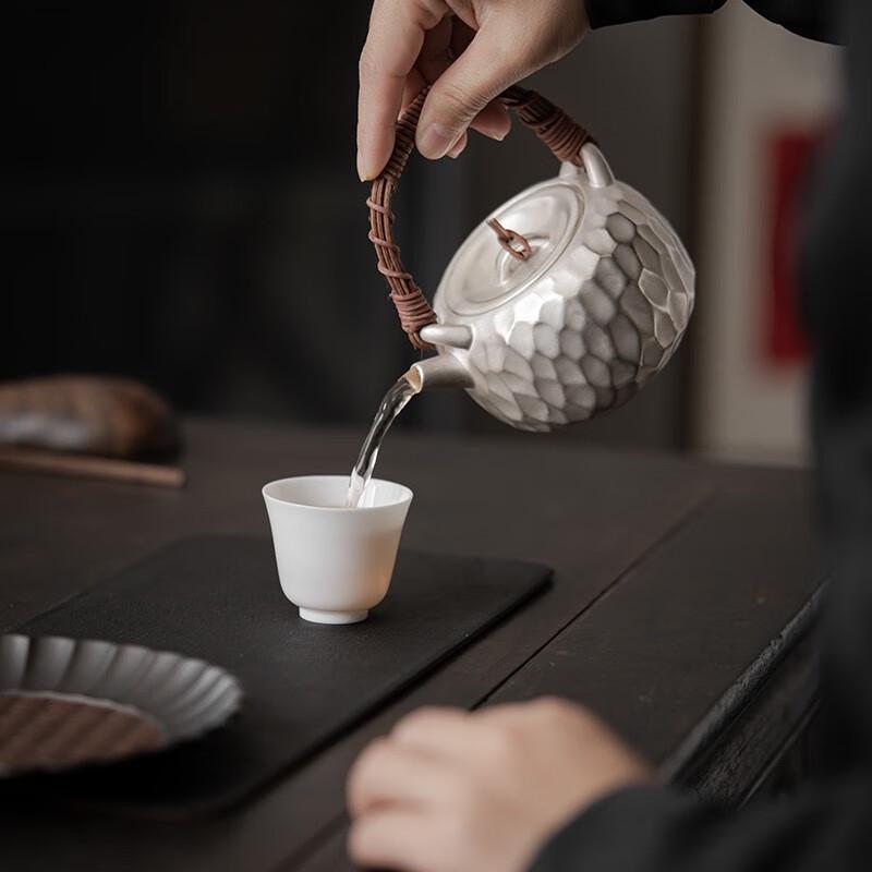 Man Ting Hua Collection: Handcrafted Gilt Silver Teapots