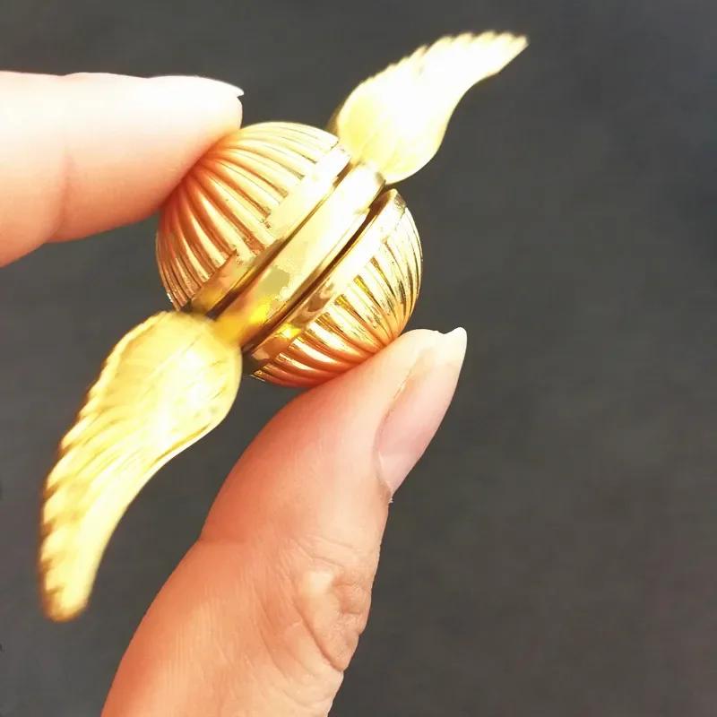 Golden Snitch Fidget Spinner Metal Antistress Hand Fingertip Gyro Rotation Cupid Spinning Top Toys for Kid Adults Autism ADHD