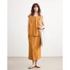 Women's Lycra Tencel Linen Blend Sleeveless Skirt Set