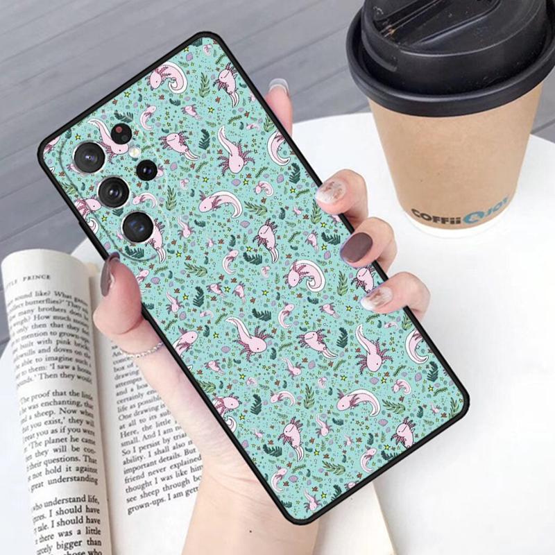 

Cute Animal Axolotl phone case Cover For Samsung Galaxy S24 S25 Ultra S21 S22 Ultra S10E Note 10 Plus Note 20 FE S23 Note10 Pro(Plus)