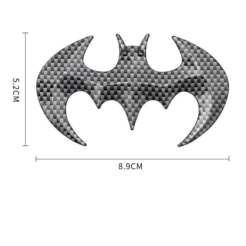 3D Metal Carbon Fiber Universal Bat Emblem Car Body Sticker Rear Trunk Badge Auto Stying Motorcycle Decoration Accessories