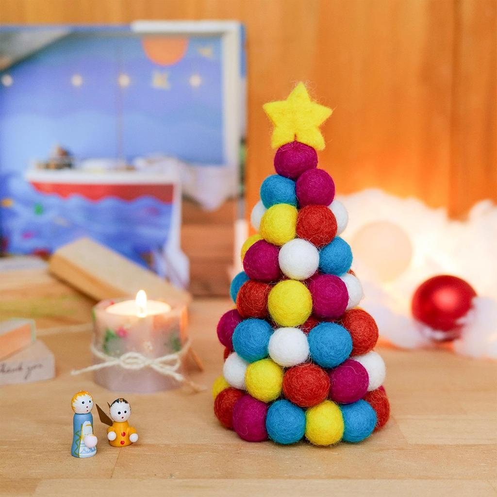 Tomo Corporation Nepal Felt Tree, Multicolor, Approx. H15cm, 17725-806-102