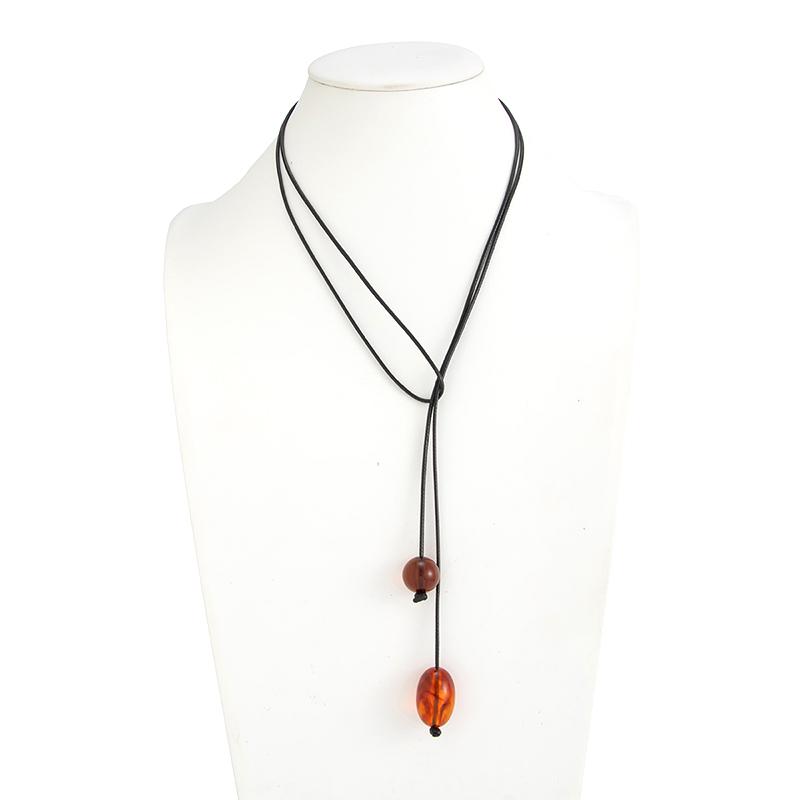 Niche Design Ins Transparent Resin Pendant Necklace For Women Simple Personalized Adjustable Necklace Jewelry Gift