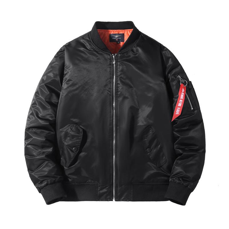 Men's Plus Size Sports Casual Air Force Stand-Up Collar Padded Jacket