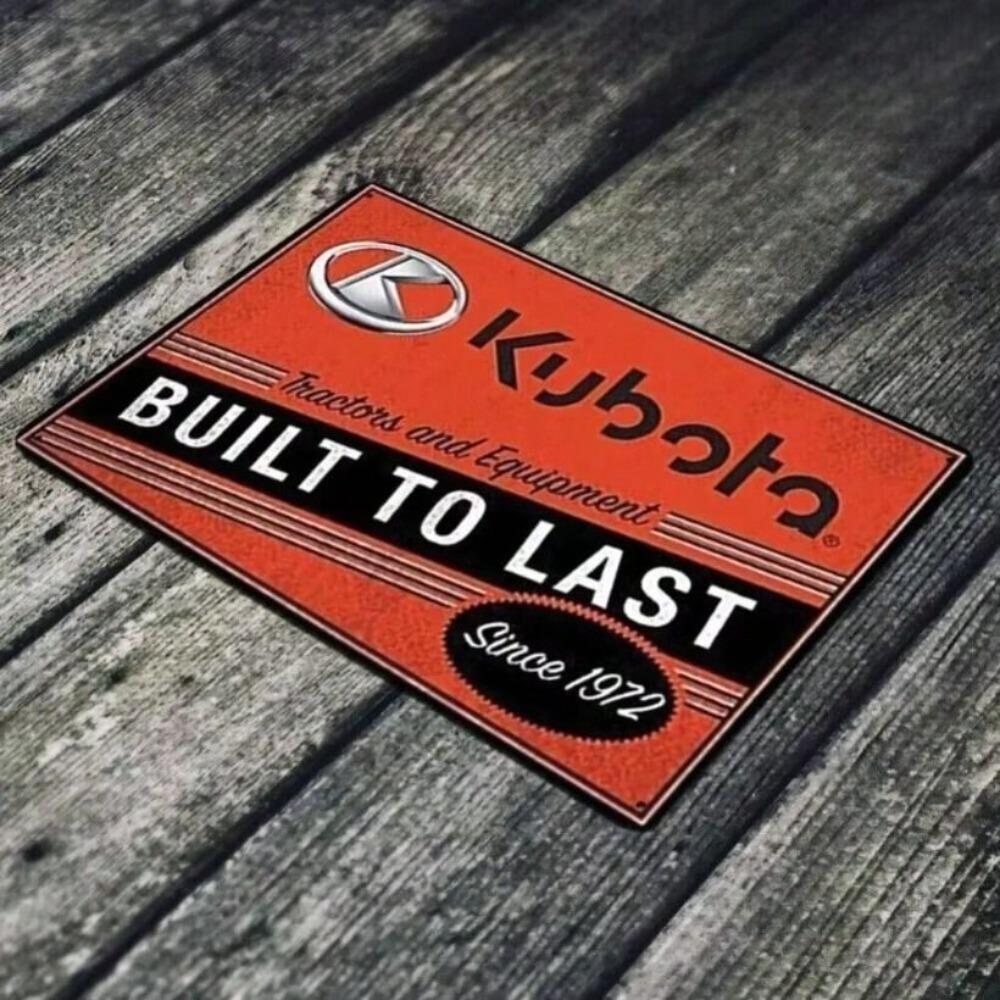 Tractor Garage Vintage Metal Sign Wall Decor Kubota