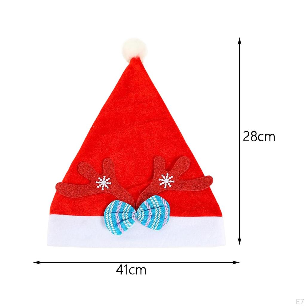 Hat Photo Prop Fancy Dress Headwear Costume Red Santa Claus Xmas Cap for Adults Stage