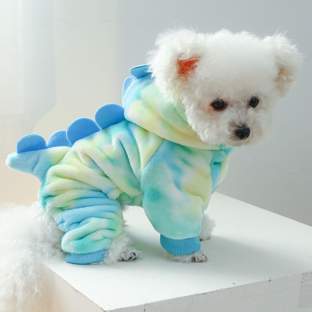 Cartoon Winter Puppy Clothes Colorful Style Dog Cosplay Apparel Pet Dinosaur Costume  Autumn Winter