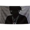 1pc Hip Hop Rapper Carson Tapestry Music Album Wall Hanging Cool Decor for Man Cave Bedroom  College Dorm