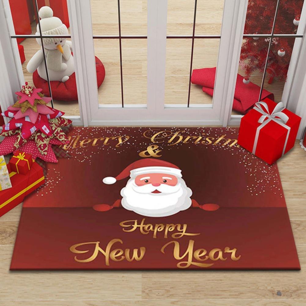 Polyester Fiber Christmas Carpet Mat with Anti Slip Bottom To Prevent Slipping Suitable for Multiple Indoor Spaces