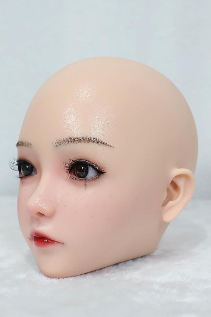 Pouze hlava, 100% silikonová hlava, pouze hlava, typ paruky, dva způsoby připojení, typ paruky GJ-004 číslo