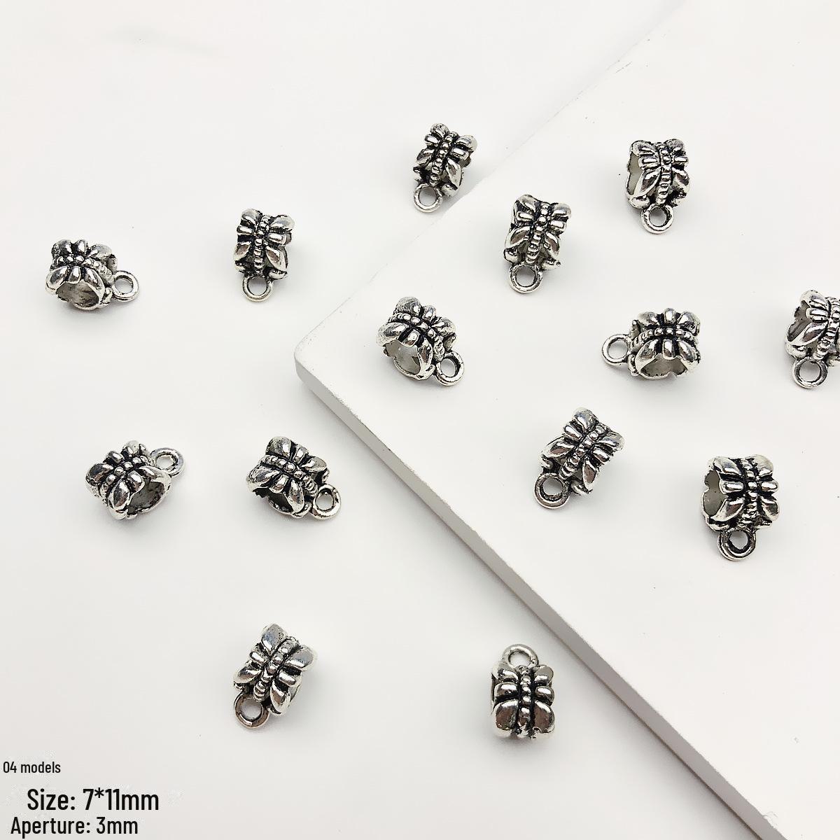 

Ретро японские бусины-разделители из тибетского серебряного сплава: Трехстороннее соединение для самостоятельного изготовления браслетов и ожерелий.