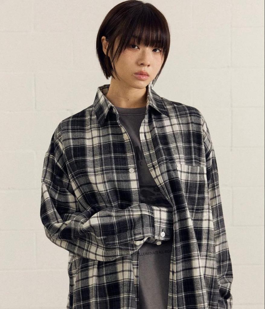 [USED] straykids Reno wearing FILLUMINATE check shirt