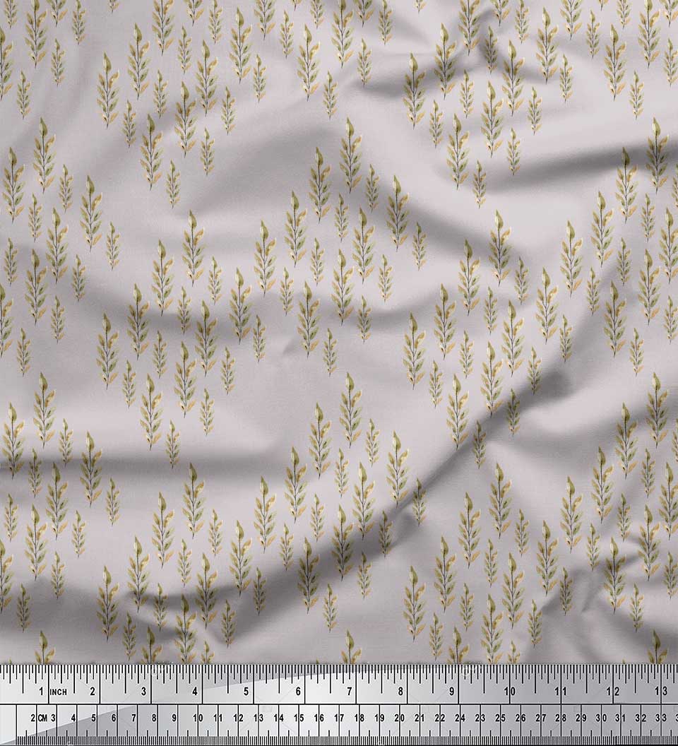 

Тканина Soimoi Black Poly Crepe Seal Leaves Decor Fabric Printed BTY 42 Inch 42 Inch Wide - Poly Crepe сірий колір