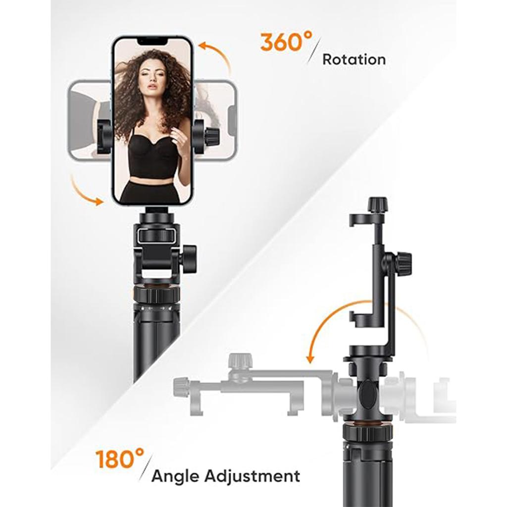 Kingjoy M080P Foldable Aluminum Alloy Telescopic Selfie Live Broadcast Table Mobile Phone Tripod Face Tracking Remote Control