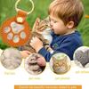 1Pcs Japanese Style Pet Hair Storage Leather Case Cat And Dog Commemorative Key Pendant DIY Name ID Card Creative