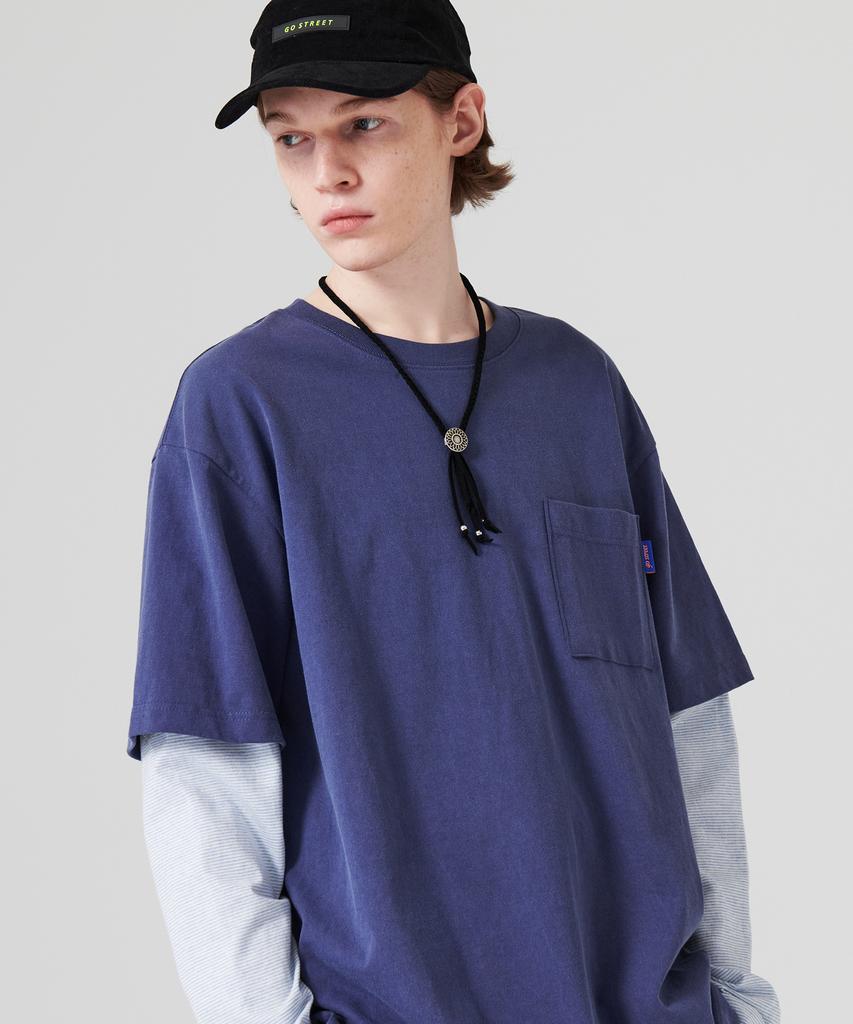 GOSTREET Layered Long Sleeve Blue