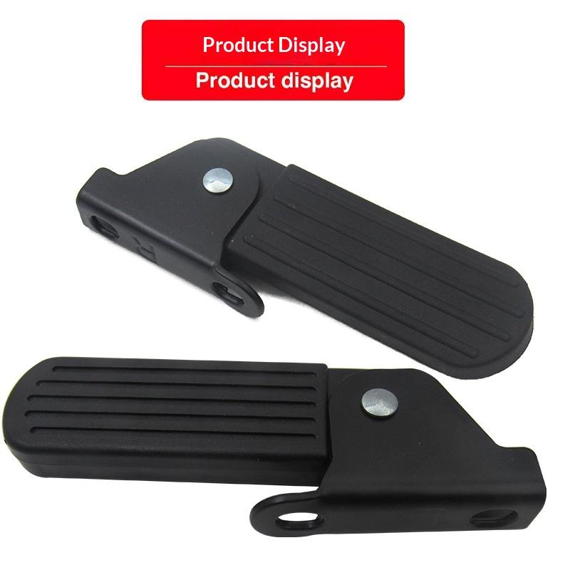 1 Pair Lightweight Nylon/Iron Shell Anti-Slip Cycling Pedals Accessory Foldable Front Foot Pedals For Yadi Aima  U1 E-Bike