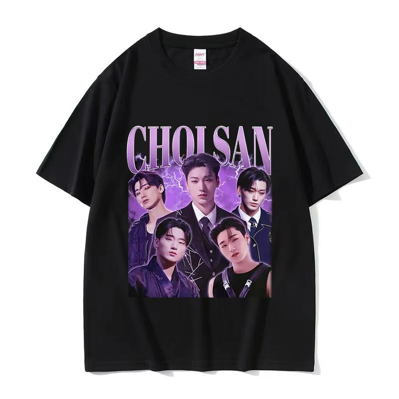 

Retro Kpop Band Choi San Ateez Graphic T Shirt Women Hip Hop Clothing Cotton T-shirt Unisex Fashion High Quality T-shirt M