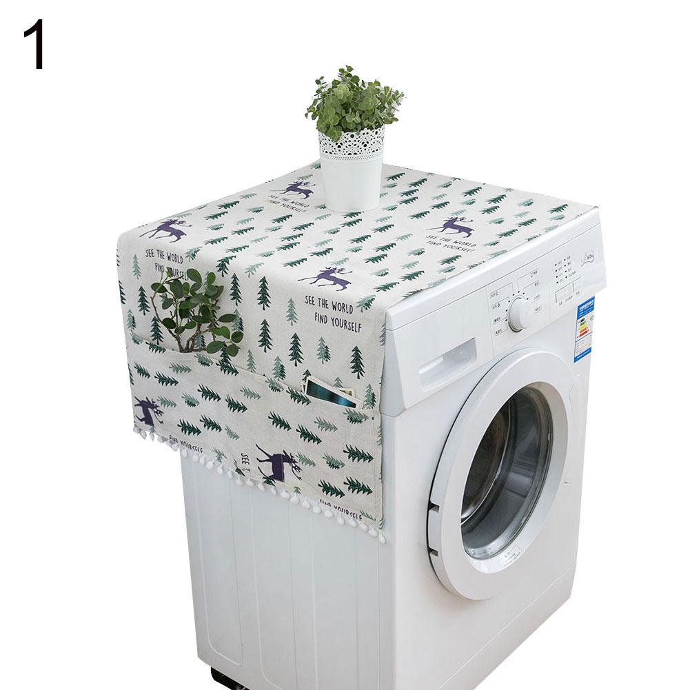 Yousheng Protector with Pocket Geometric Rhombus Washing Machine Refrigerator Dust Cover