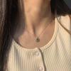 Personalized Fashionable Silver Necklace for Women's Cultivation Emerald Pendant Design