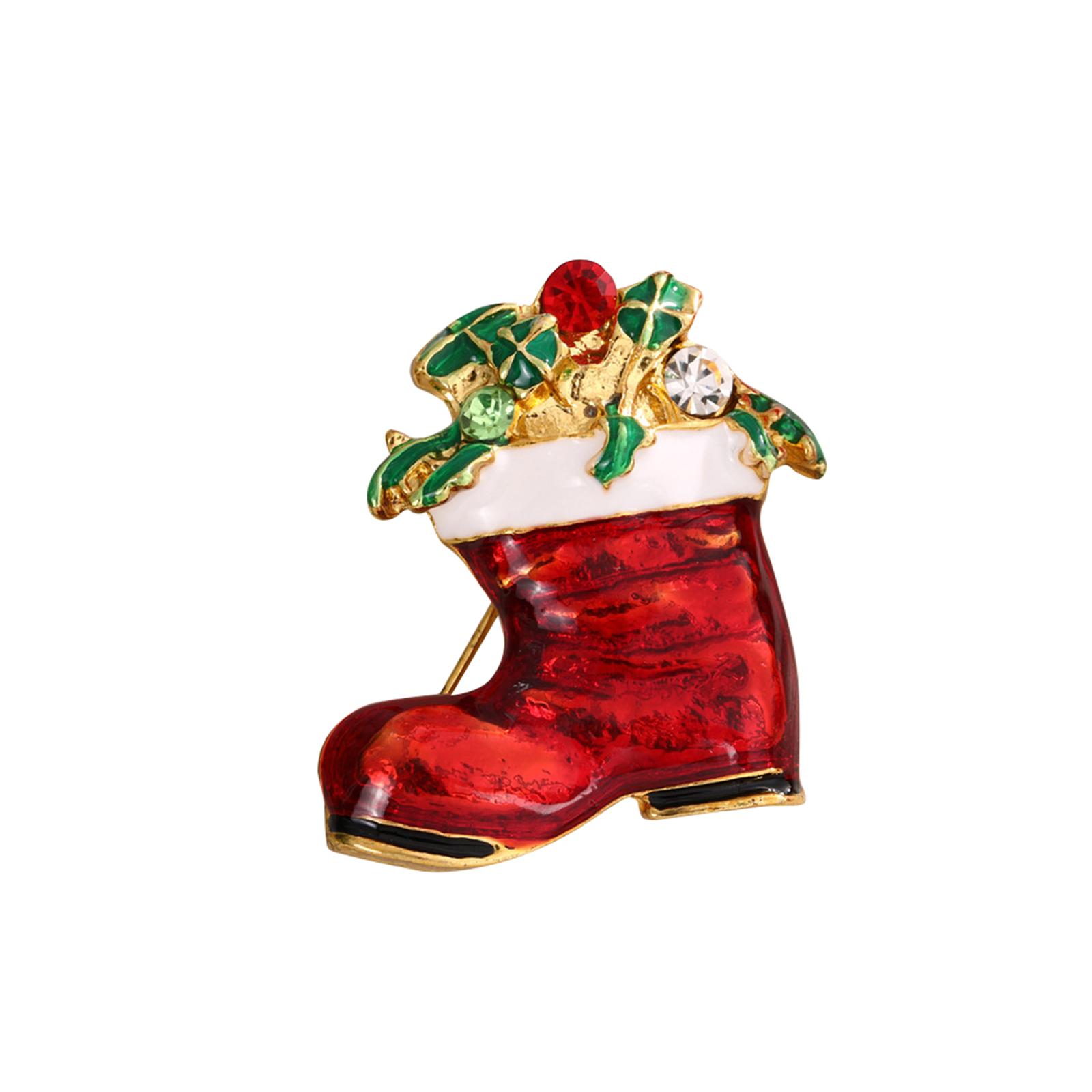 

Рождественская серия Брошь Колокольчик Снеговик Лось Декоративная булавка DIY Ювелирные изделия Аксессуары Свежая и милая брошь One Size