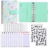 A6 PU-Leder Binder Economy 6-Ring Notizbuch, Stilvolles Design, Persönlicher Notizbuch-Binder Einband, Kann zur Aufbewahrung von Bargeld-Budget verwendet werden