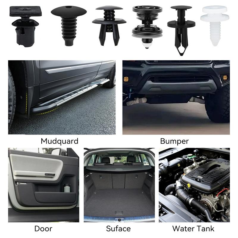 120X Vw Transporter T4 T5 T6 Automobilio Apdailos Pamušalo Spaustukai Buferio Laikiklis Automobilio Variklio Apatinės Dangos Tvirtinimo Elementas Plastikiniai Presuojami Kniedukai