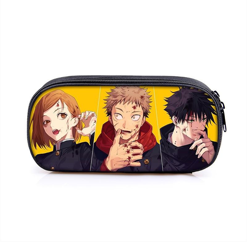 Jujutsu Kaisen Pencil Box With Large Capacity For Students And Makeup Essentials