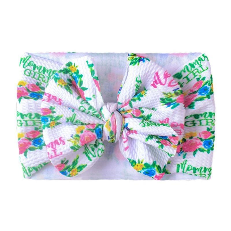 New Baby Hair Accessories, Children's DIY Fabric Headband, Baby Printed Bow Headband Headscarf