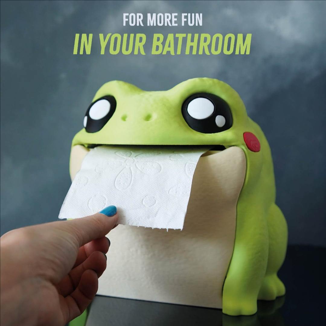 

Frog Tissue Box Cute Creative Accessory for Household Napkins Paper Drawer Storage Box зелёный