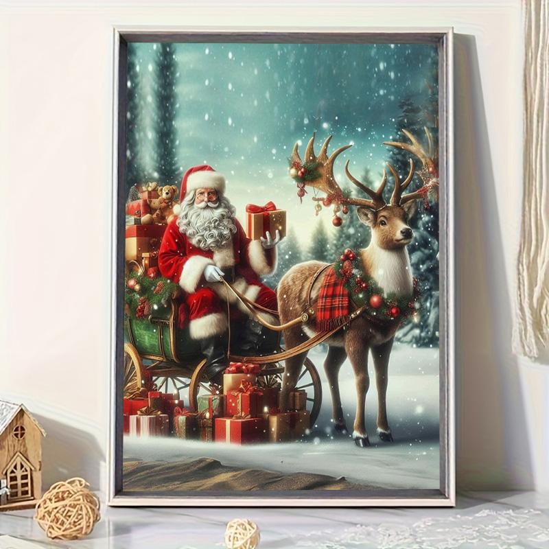 Full Diamond Cute Christmas Decoration Painting Kit 5D Diamond Embroidery Handmade Crafts Rhinestone Art Home Wall Decor