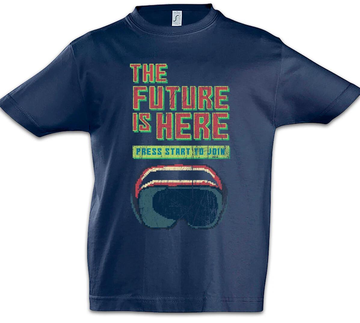 The Future Is Here Kids Boys kids boys T-Shirt Gamer Gaming Games Pixel VR Glasses 100