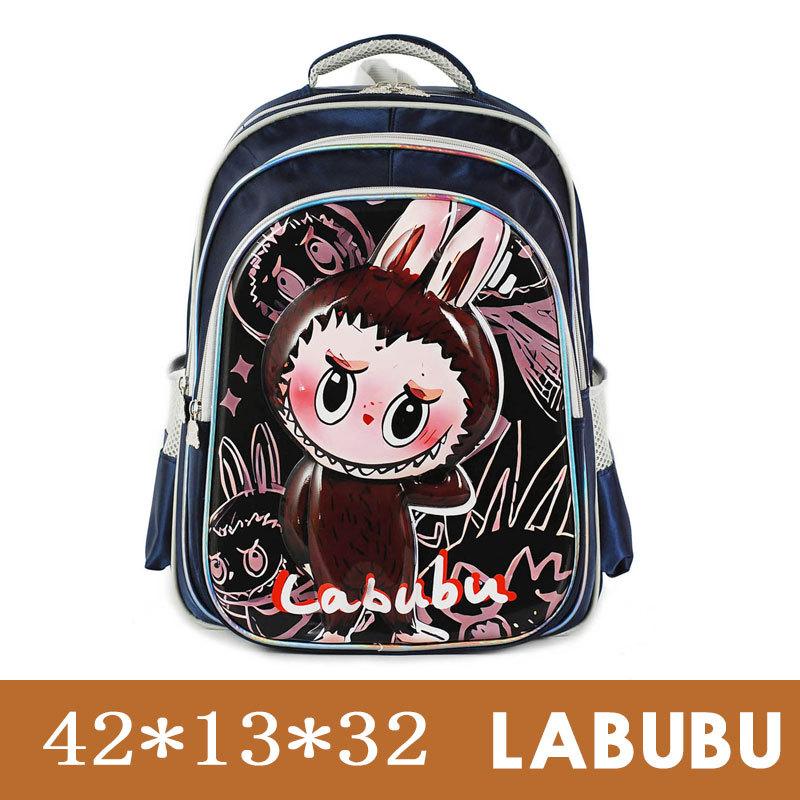 Labubu School Bag Cartoon School Bag Cute 16 Inch Large Capacity 3D Hard Shell School Bag Backpack