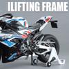 New 1/9 BWM S1000RR Large Size Simulation Alloy Motorcycle Model Shock Absorbers Carrying Lighting Collection Toy Car Kid Gift