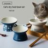 Japanese Ceramic Double Cat Bowl with Anti-Tip Design and Automatic Pet Water Dispenser.