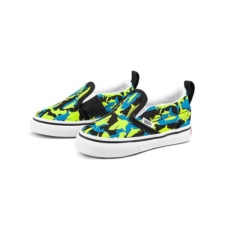 Vans Slip-On Low Top Skate Shoes Baby Sneakers Blue Green Black VN000UBS7T7