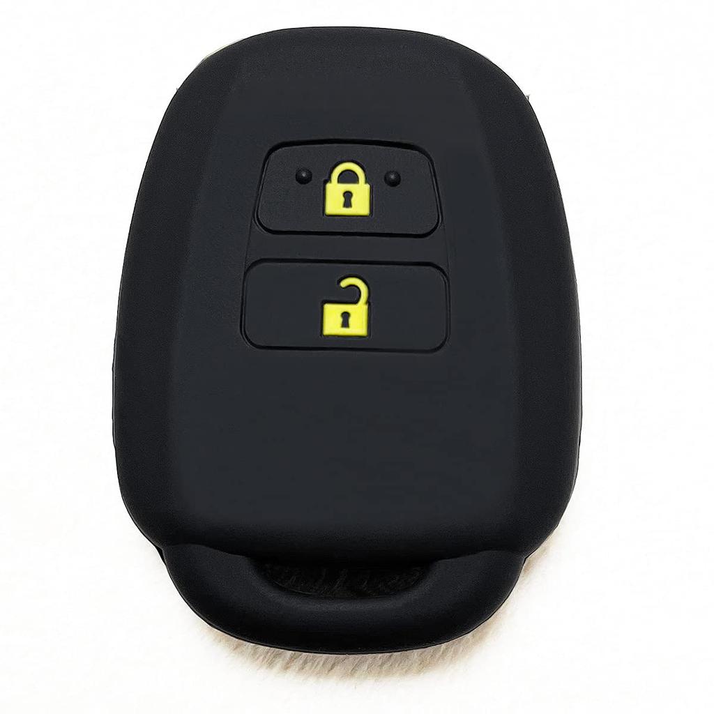 IKT 2 Button Silicone Cover for Keyless Keyless Keyless Keys, Black Yellow, Sienta, Vitz,
