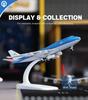 QIYUMOKE KLM 747 Flugzeugmodellbausatz Zusammengebautes Flugzeug mit Fahrwerk und Displayständer Größe für Erwachsene 1/400 (6 Zoll L) - -