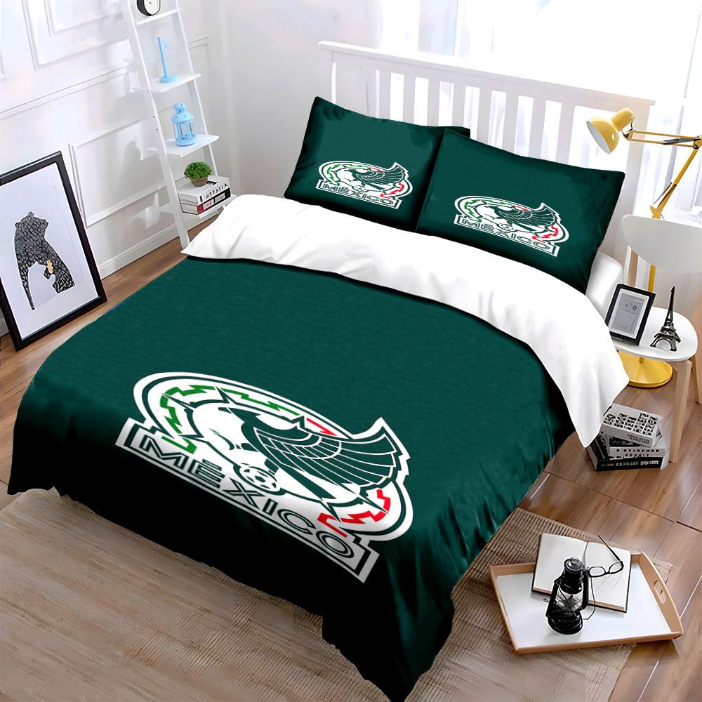 Eagle with Mexico text. Bedding sets Duvet cover sets Duvet covers Pillowcases(1*Duvet Cover 2*Pillowcases without duvet insert)