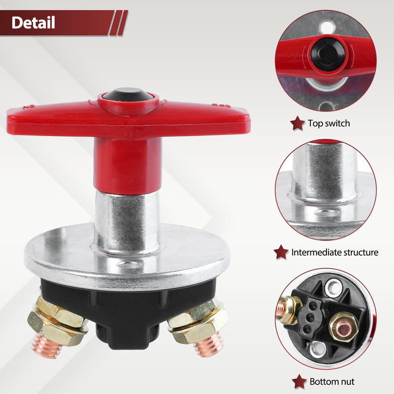 1500A Battery Master Switch Disconnect Isolator 12V 24V Heavy Duty For Car RV Marine Truck Automotive Electrical System Cut Off