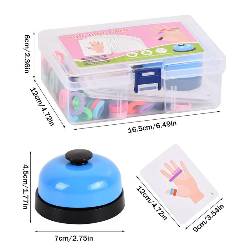 Kids Finger Ring Board Game Color Matching Toys Interactive Party Games Hand-Eye Coordination Sensory Educational Toys For Child