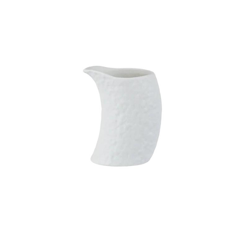 Irregular Ceramic  Boats Curved Steak Sauce Pot Seasoning Pot Small Milk Can Milk Cup Solid Color Creative Kitchen Tool