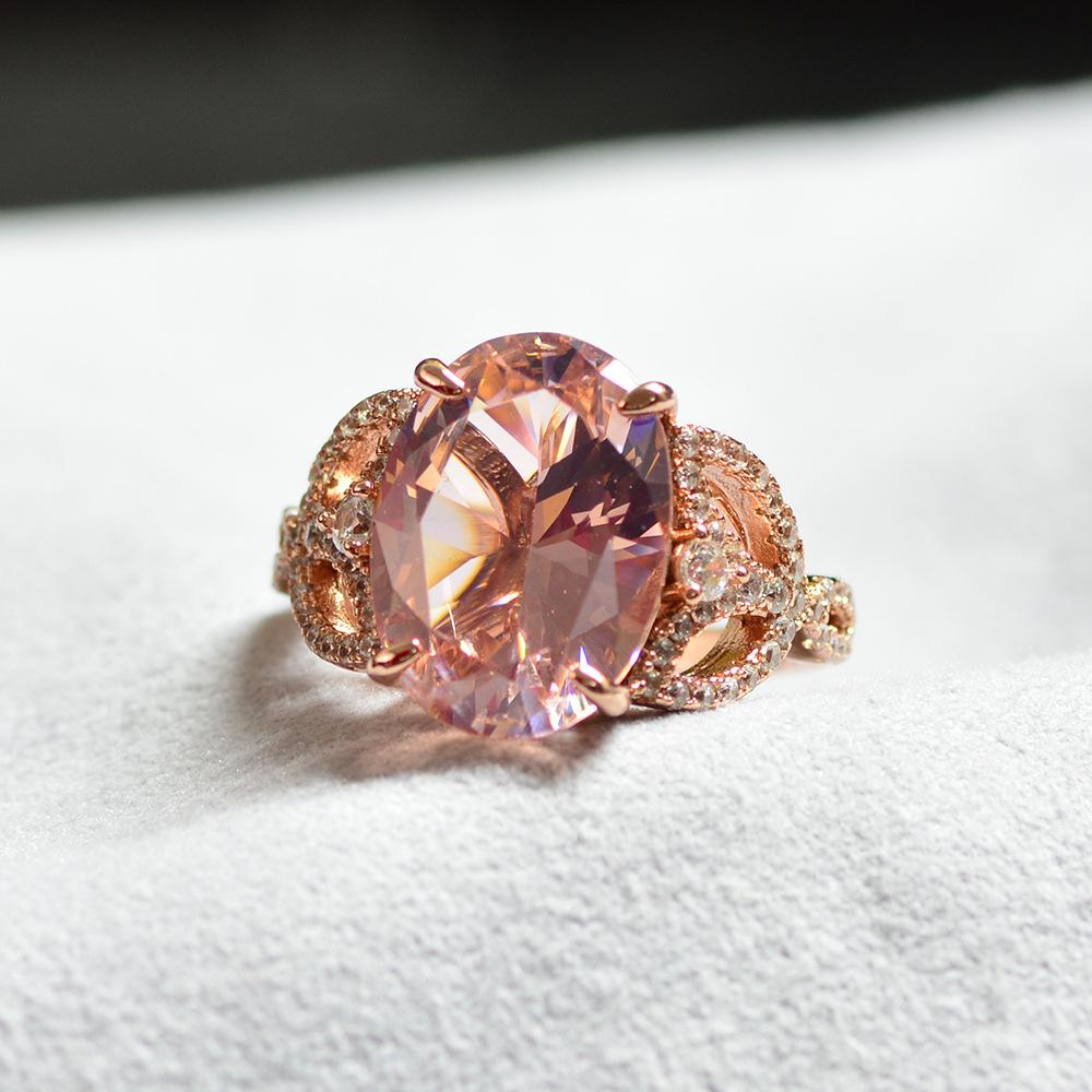 Tancise Classic 925 Sterling Silver  Zircon Ring Ladies Jewelry Wedding Promise   Party Gift