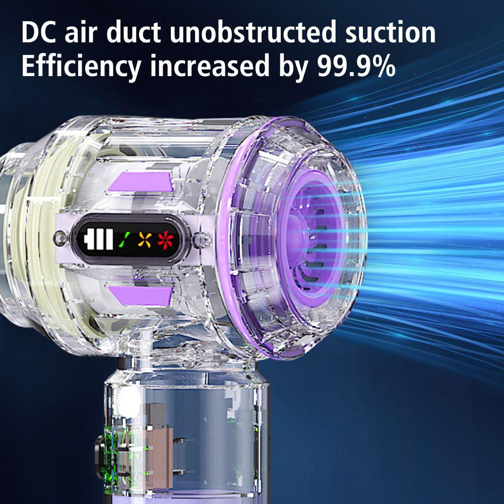 Car Vacuum Cleaner LED Indicator Strong Blowing/Suction Air Duster Quick Inflation 4 In 1 Wireless Handheld Vaccum Cleaners