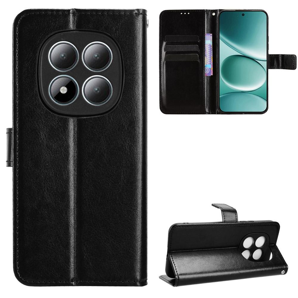 

Для Xiaomi Poco M8 Pro 5G/Redmi Note 15 Pro+ 5G (Глобальний) Чохол з ПУ шкіри з ремінцем Текстура Crazy Horse Чохол-гаманець для телефону