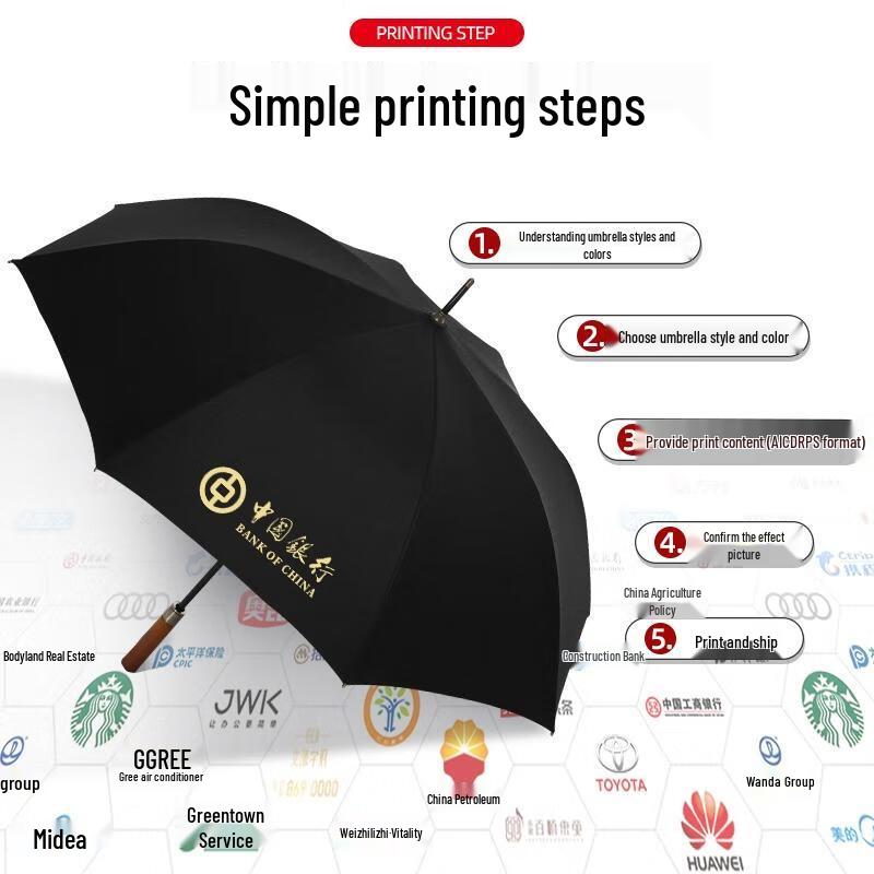 Automatic Straight Double Business Umbrella